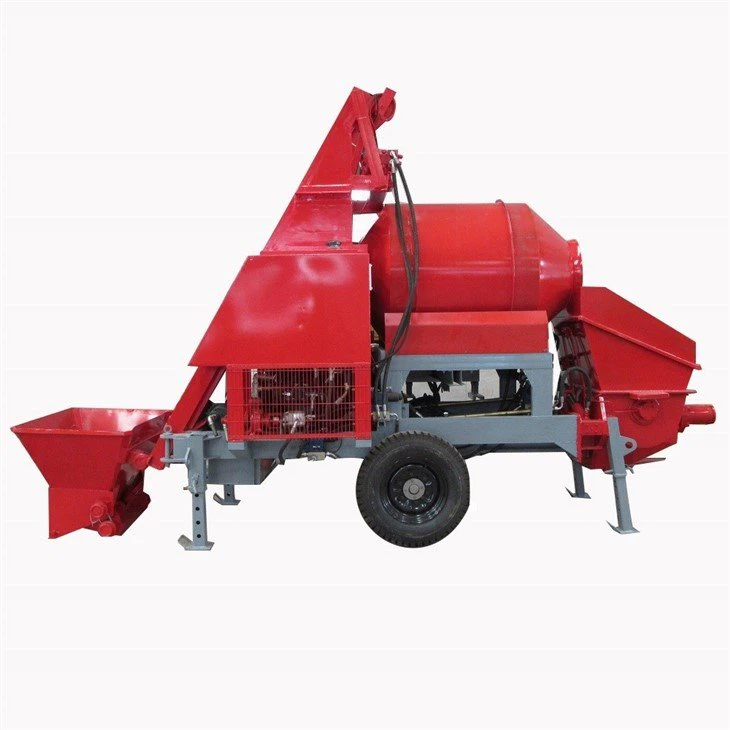 Concrete mixer with conveyor